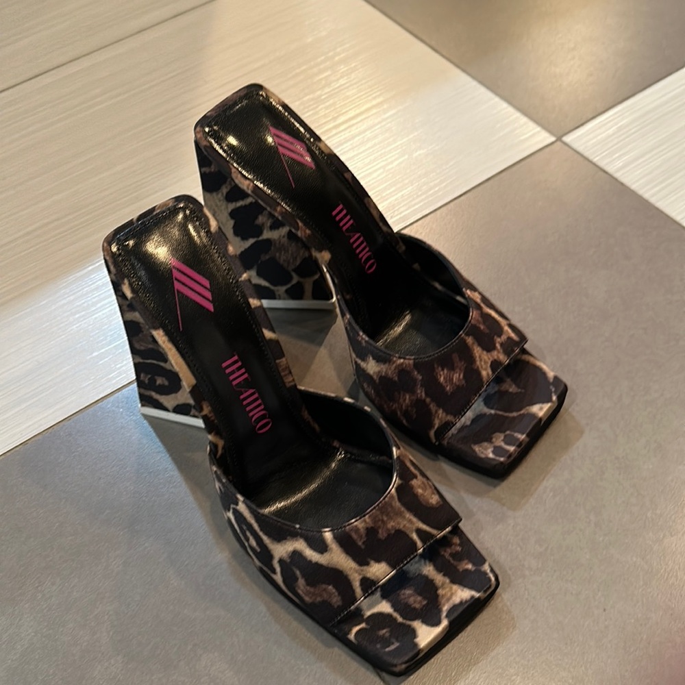 The attico leopard high he’ll sandal not worn